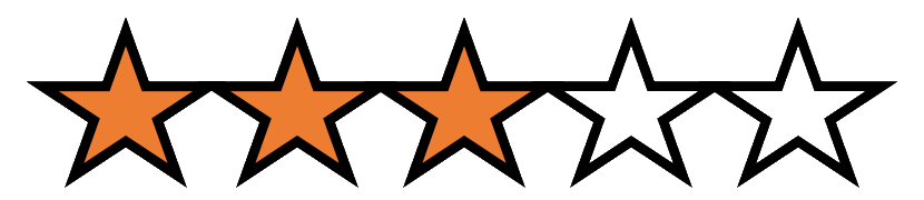 Three out of five stars.